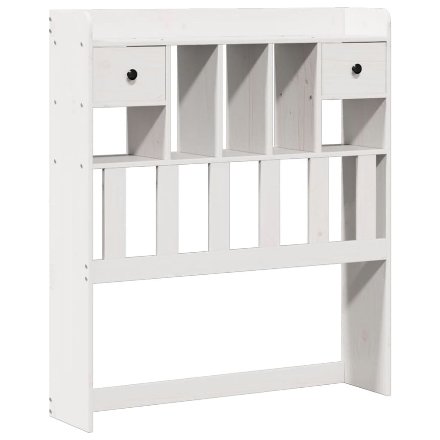 Bed Met Boekenkast Zonder Matras Grenenhout 75 x 190 cm Wit