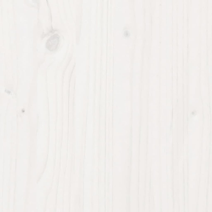 Bed met boekenkast zonder matras grenenhout wit 150x200 cm