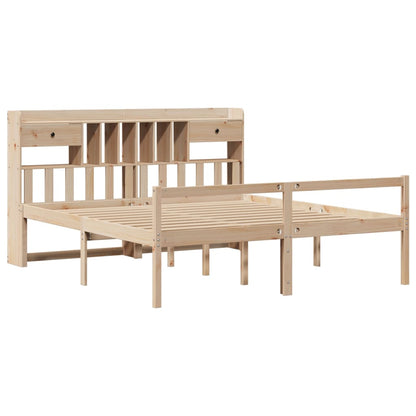 Bed Met Boekenkast Zonder Matras Massief Grenenhout 180X200 Cm