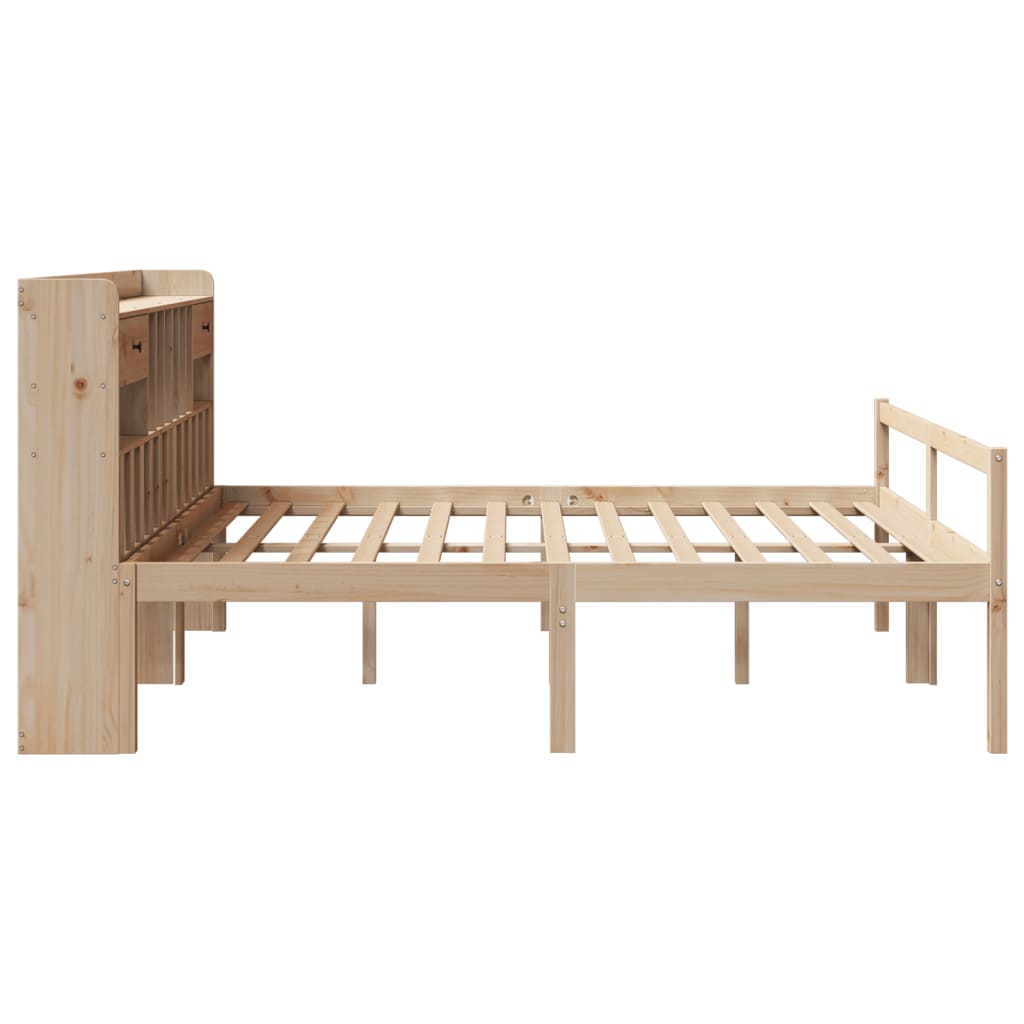 Bed Met Boekenkast Zonder Matras Massief Grenenhout 180X200 Cm