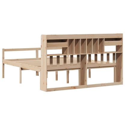 Bed Met Boekenkast Zonder Matras Massief Grenenhout 180X200 Cm