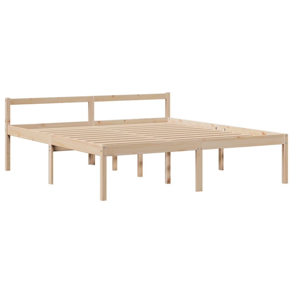 Bed Met Boekenkast Zonder Matras Massief Grenenhout 180X200 Cm