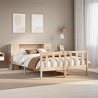 Bed met boekenkast zonder matras massief grenenhout 120x190 cm