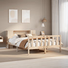 Bed met boekenkast zonder matras massief grenenhout 150x200 cm