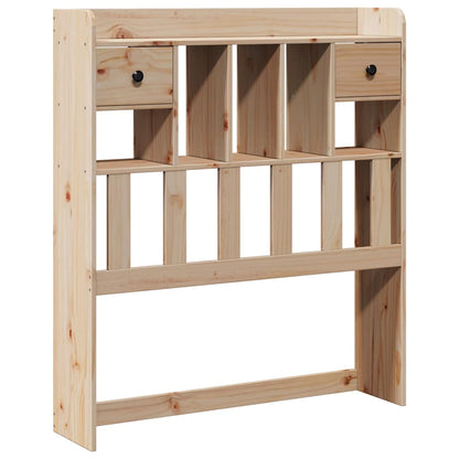 Bed Met Boekenkast Zonder Matras Massief Grenenhout 90 x 190 cm Naturel