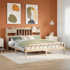 Bed met boekenkast zonder matras massief grenenhout 180x200 cm