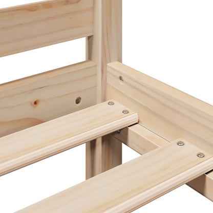 Bed met boekenkast zonder matras massief grenenhout 140x200 cm