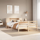 Bed met boekenkast zonder matras massief grenenhout 150x200 cm