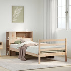 Bed met boekenkast zonder matras massief grenenhout 75x190 cm