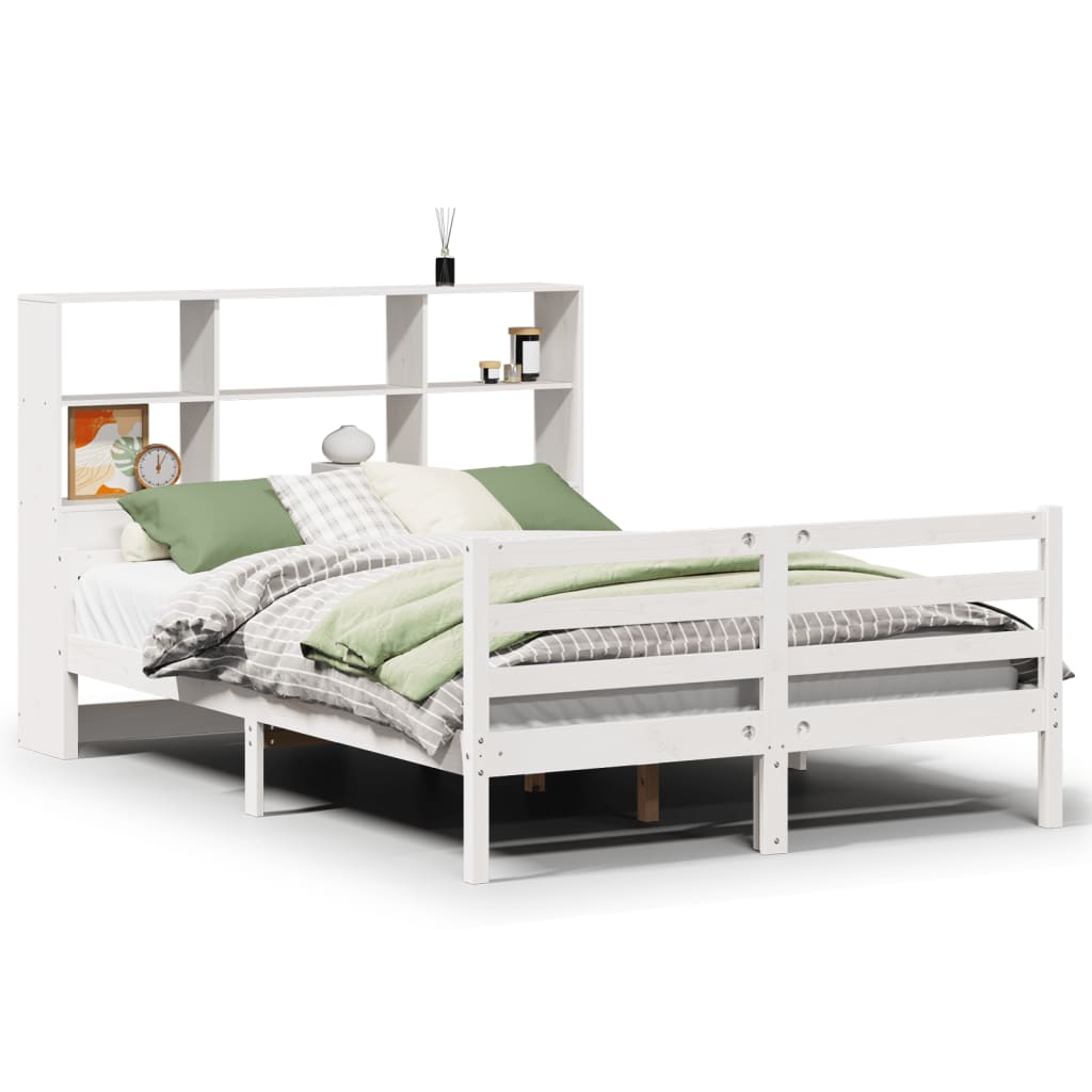 Bed Met Boekenkast Zonder Matras Grenenhout 160 x 200 cm