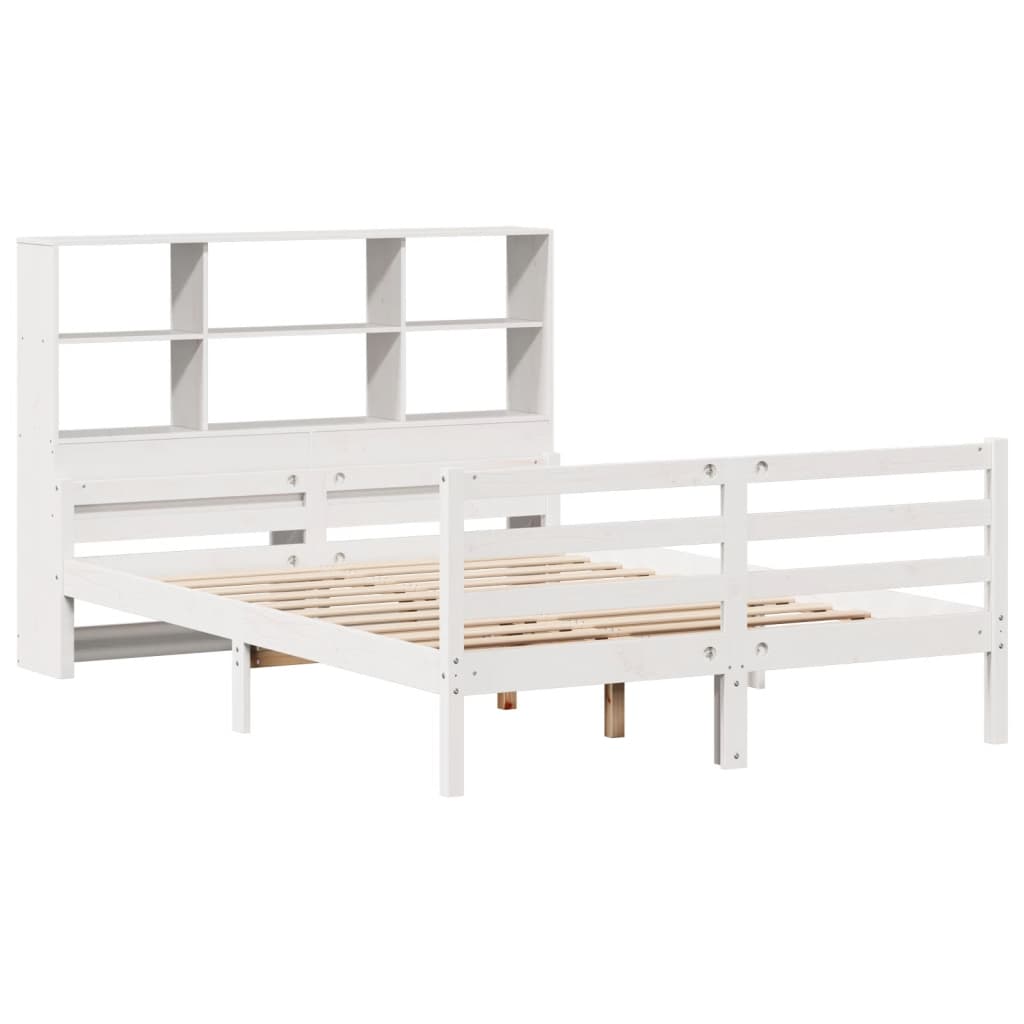 Bed Met Boekenkast Zonder Matras Grenenhout 160 x 200 cm