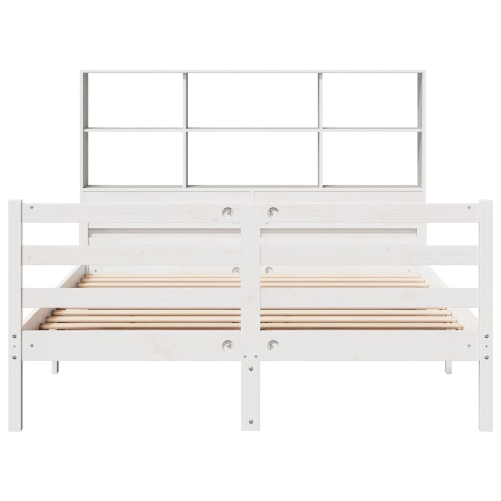 Bed Met Boekenkast Zonder Matras Grenenhout 160 x 200 cm
