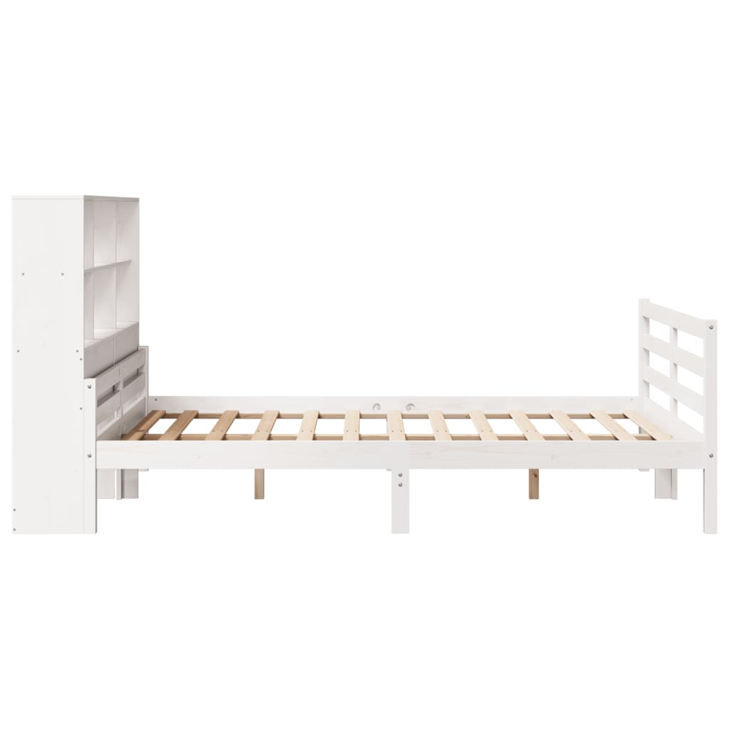 Bed Met Boekenkast Zonder Matras Grenenhout 160 x 200 cm
