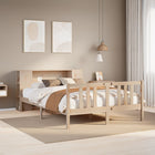 Bed met boekenkast zonder matras massief grenenhout 140x190 cm