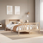 Bed met boekenkast zonder matras massief grenenhout 140x200 cm