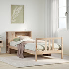 Bed 75x190 cm massief grenenhout met boekenkast