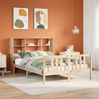 Bed met boekenkast zonder matras massief grenenhout 140x200 cm