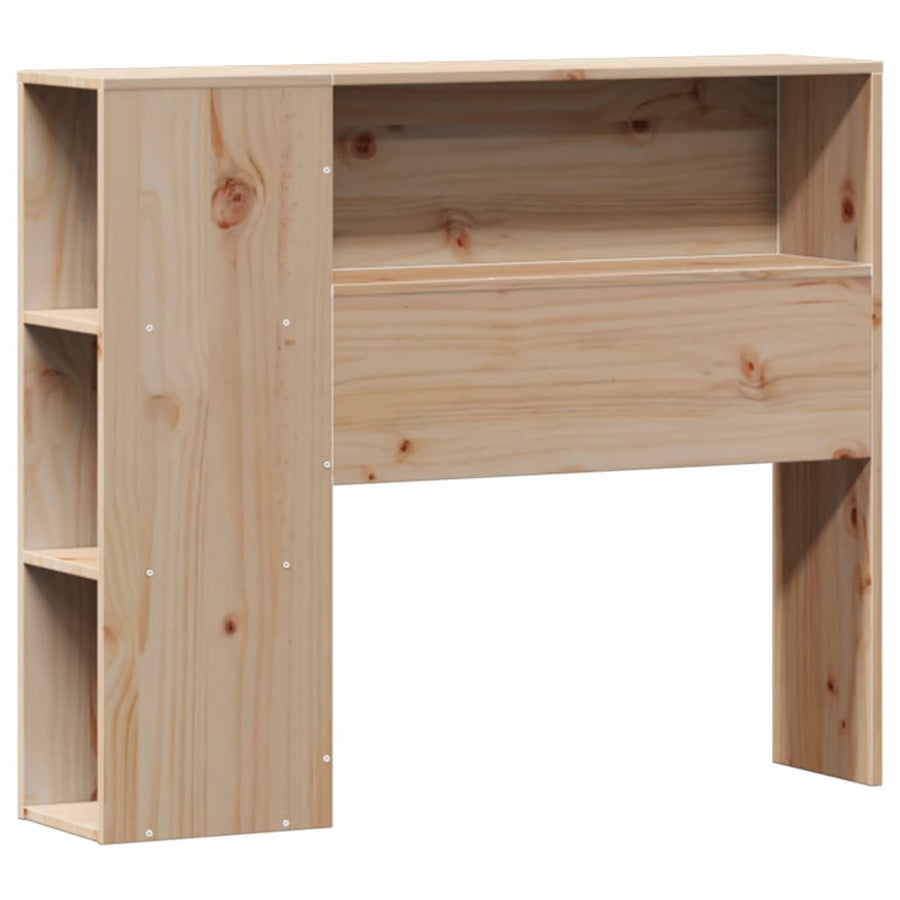 Bed met boekenkast zonder matras massief grenenhout 75x190 cm