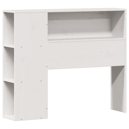 Bed met boekenkast zonder matras grenenhout wit 75x190 cm