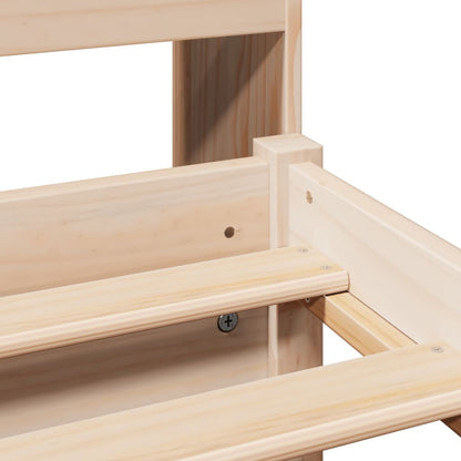 Bed met boekenkast zonder matras massief grenenhout 90x190 cm