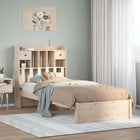 Bed met boekenkast massief grenenhout 90x200 cm