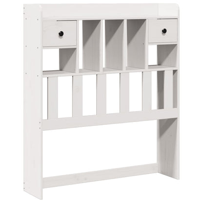 Bed met boekenkast zonder matras grenenhout wit 90x200 cm