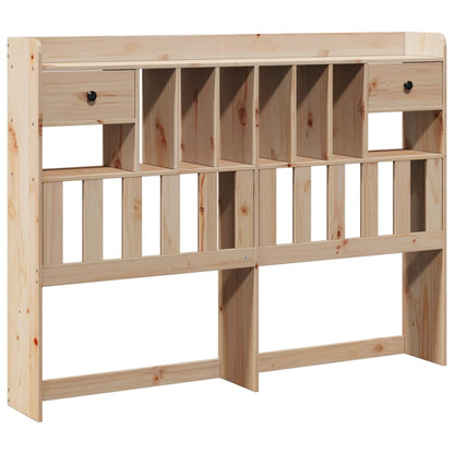 Bed met boekenkast zonder matras massief grenenhout 140x200 cm