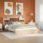 Bed met boekenkast massief grenenhout 180x200 cm