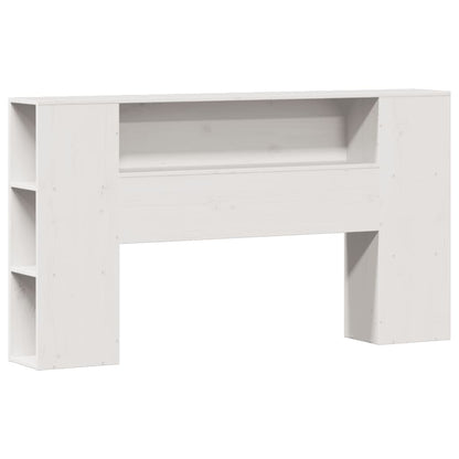 Bed met boekenkast zonder matras grenenhout wit 120x190 cm