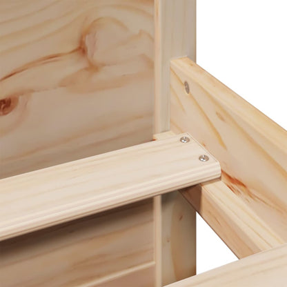 Bed met boekenkast zonder matras massief grenenhout 140x200 cm