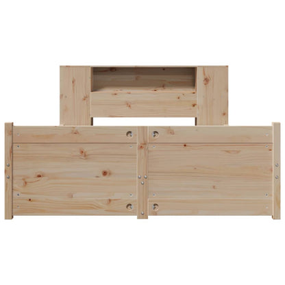 Bed met boekenkast zonder matras massief grenenhout 160x200 cm