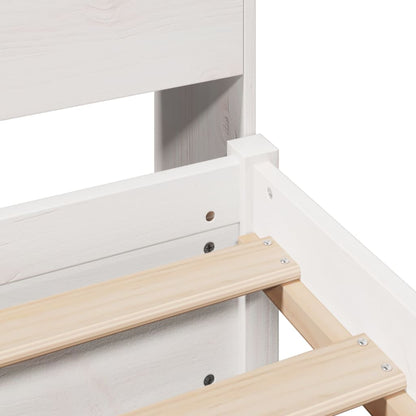 Bed Met Boekenkast Zonder Matras Grenenhout 100 x 200 cm Wit