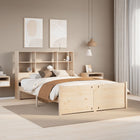 Bed met boekenkast zonder matras massief grenenhout 120x200 cm