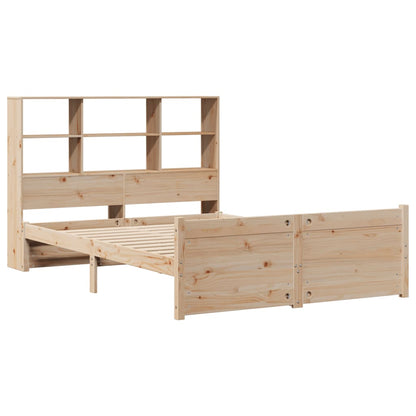 Bed met boekenkast zonder matras massief grenenhout 160x200 cm