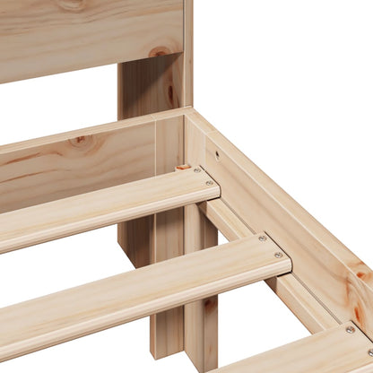 Bed met boekenkast zonder matras massief grenenhout 75x190 cm