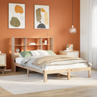 Bed met boekenkast zonder matras massief grenenhout 135x190 cm