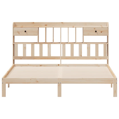 Bed met boekenkast zonder matras massief grenenhout 180x200 cm