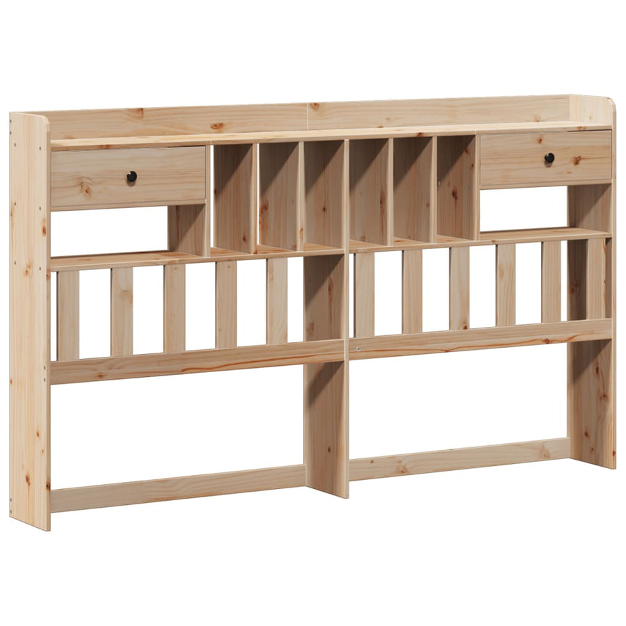 Bed met boekenkast zonder matras massief grenenhout 180x200 cm