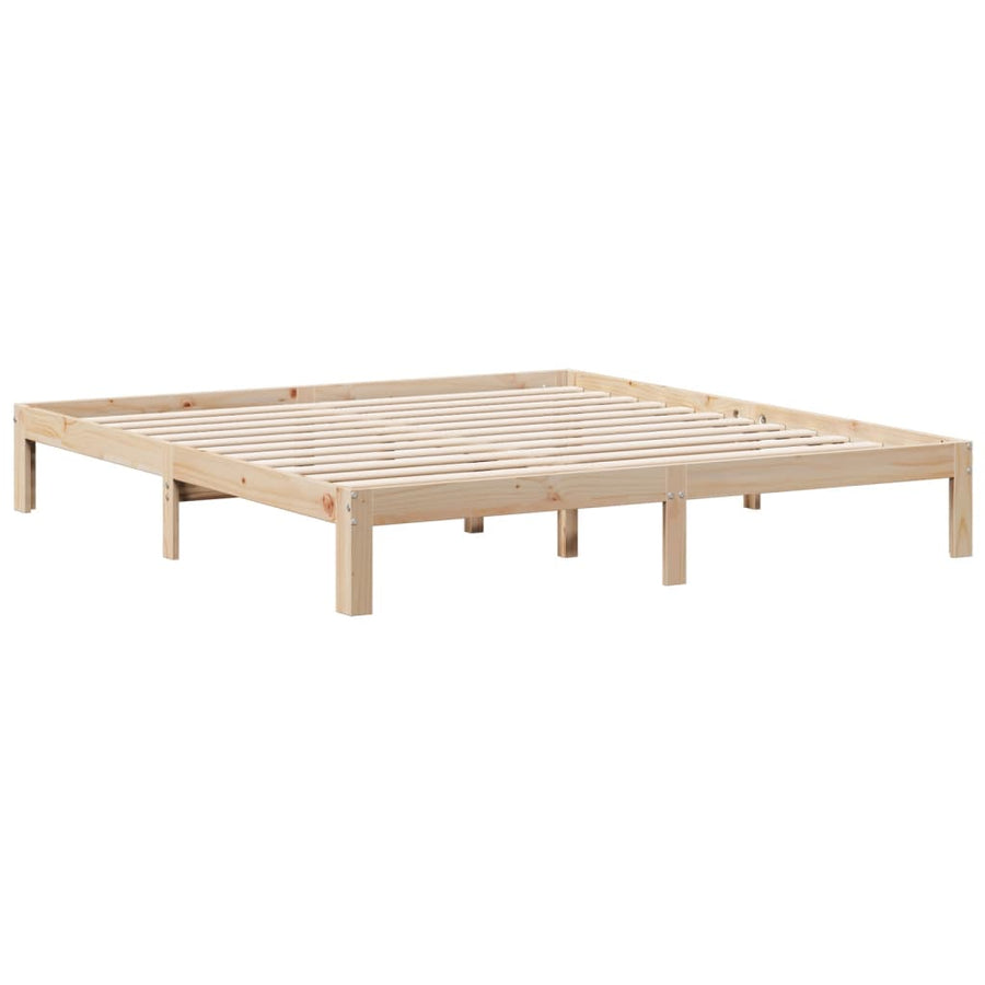 Bed met boekenkast zonder matras massief grenenhout 180x200 cm