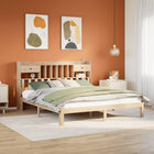 Bed met boekenkast zonder matras massief grenenhout 180x200 cm