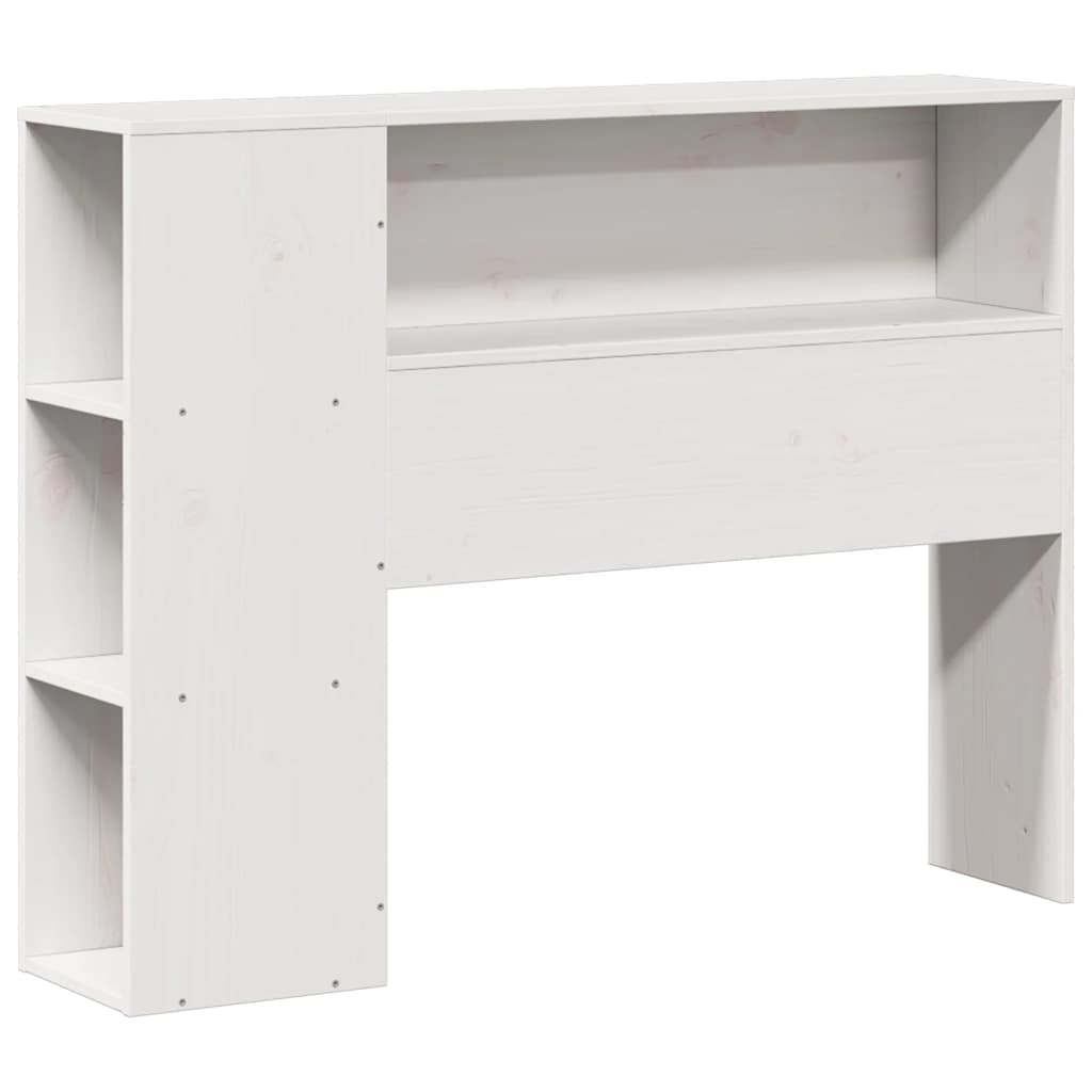 Bed Met Boekenkast Zonder Matras Grenenhout 75 x 190 cm Wit