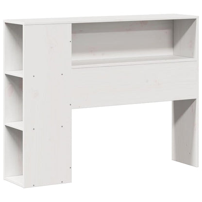 Bed Met Boekenkast Zonder Matras Grenenhout 75 x 190 cm Wit