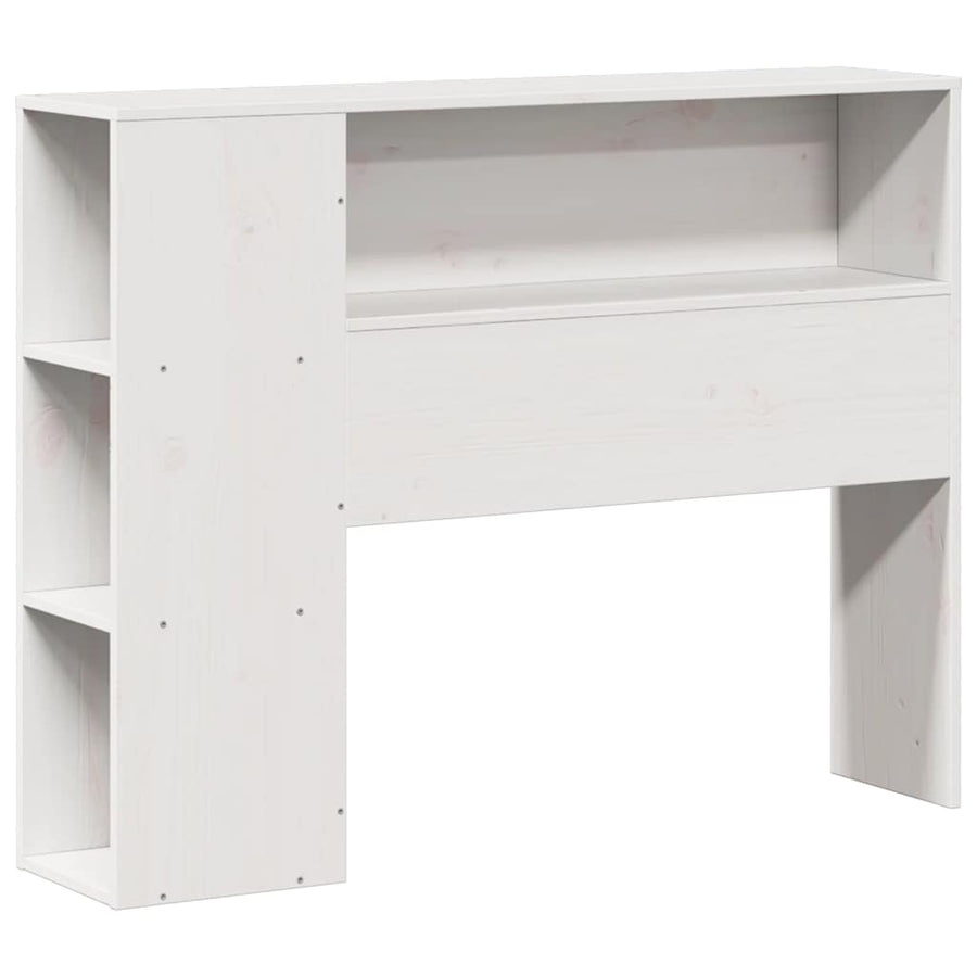 Bed met boekenkast zonder matras grenenhout wit 75x190 cm