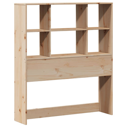 Bed Met Boekenkast Zonder Matras Massief Grenenhout 90 x 200 cm Naturel