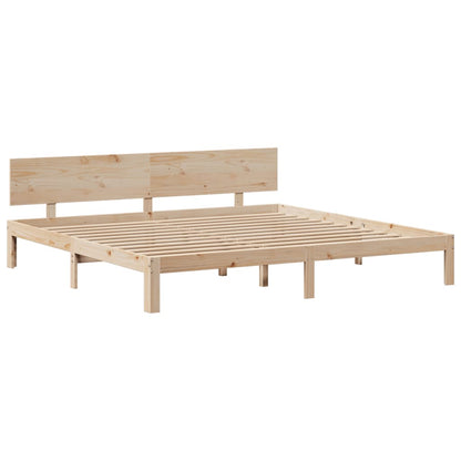 Bed met boekenkast zonder matras massief grenenhout 180x200 cm