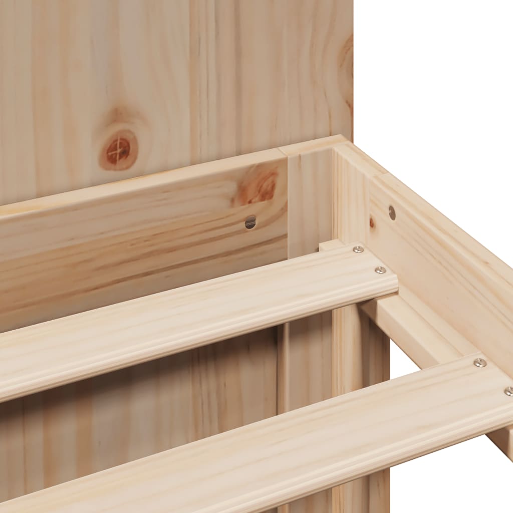 Bed met boekenkast zonder matras massief grenenhout 150x200 cm