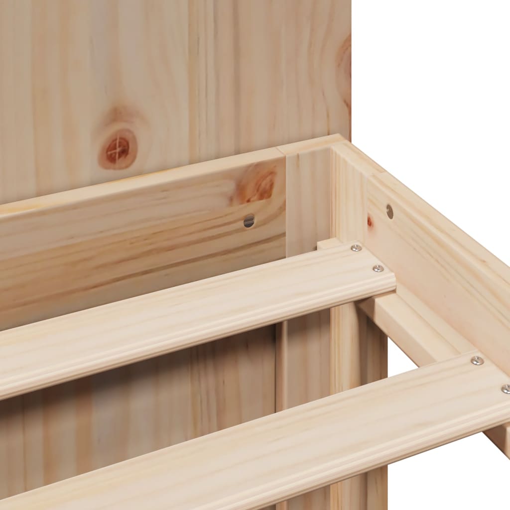 Bed met boekenkast zonder matras massief grenenhout 160x200 cm