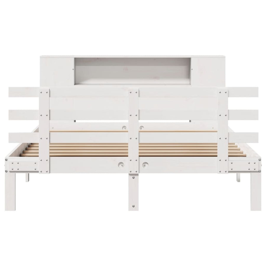 Boekenkastbed zonder matras Wit 160x200cm Massief grenenhout