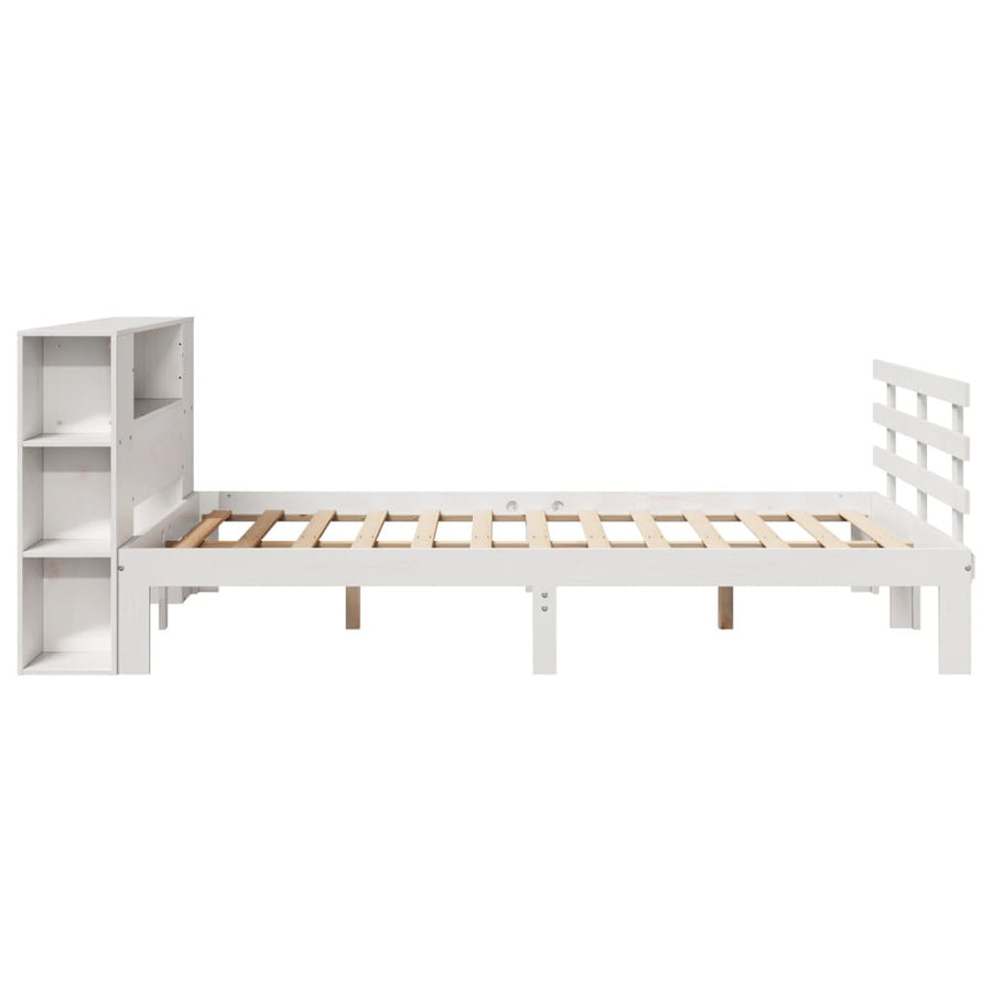 Boekenkastbed zonder matras Wit 160x200cm Massief grenenhout
