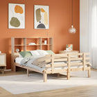 Bed met boekenkast zonder matras massief grenenhout 150x200 cm